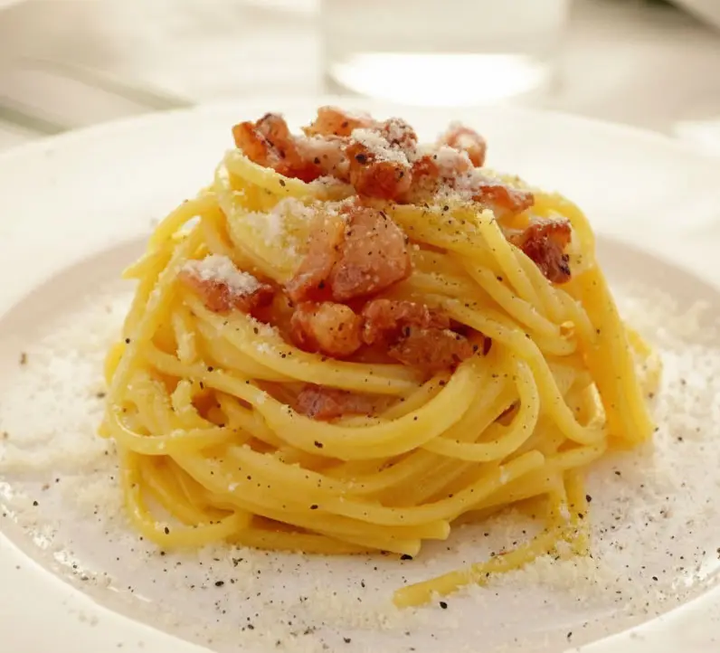 Carbonara, traditional dish from Rome