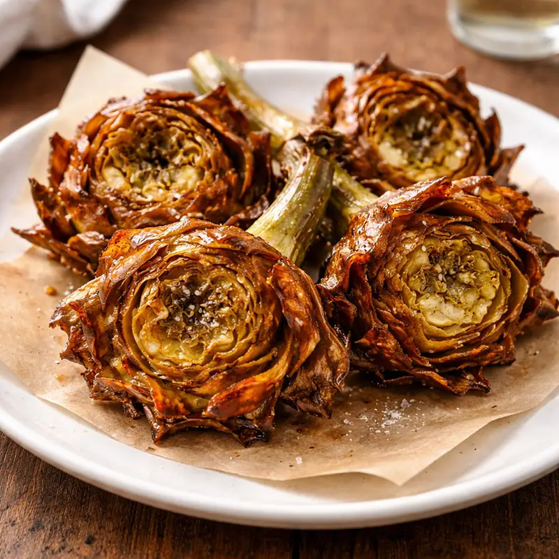 Carciofi alla Giudia, traditional dish from Rome