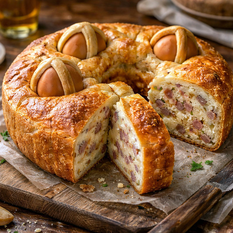 Casatiello, traditional dish from Naples