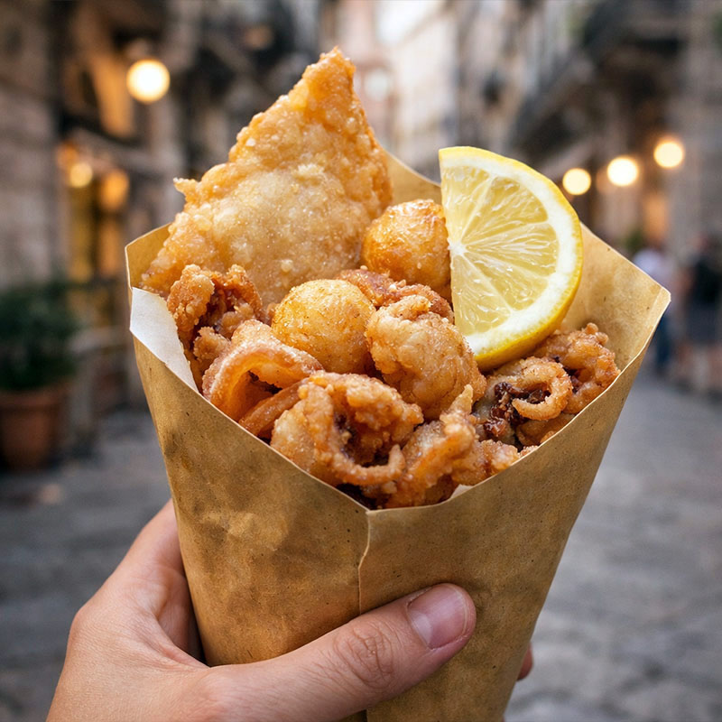 Cuoppo, traditional dish from Naples