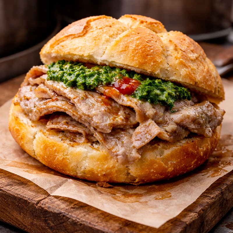 Lampredotto, traditional dish from Florence