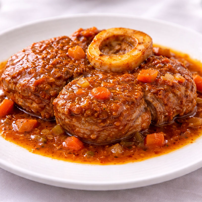 Ossobuco, traditional dish from Milan