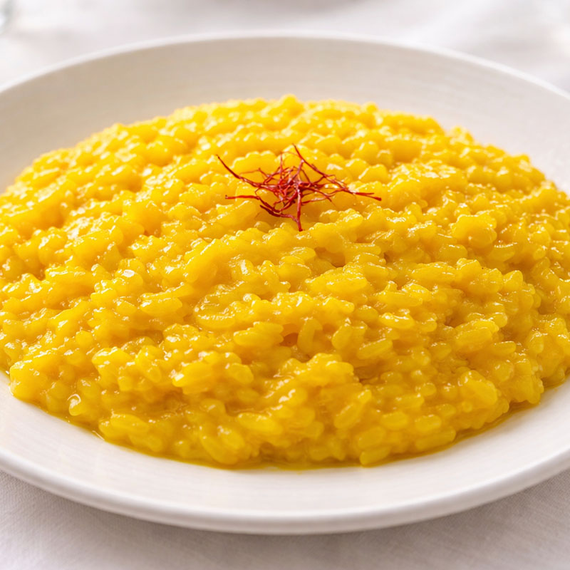 Risotto alla Milanese, traditional dish from Milan